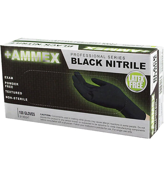 Ammex Professional Series Powder Free Nitrile Exam Gloves, Latex Free, 100 Gloves/Box 5mil