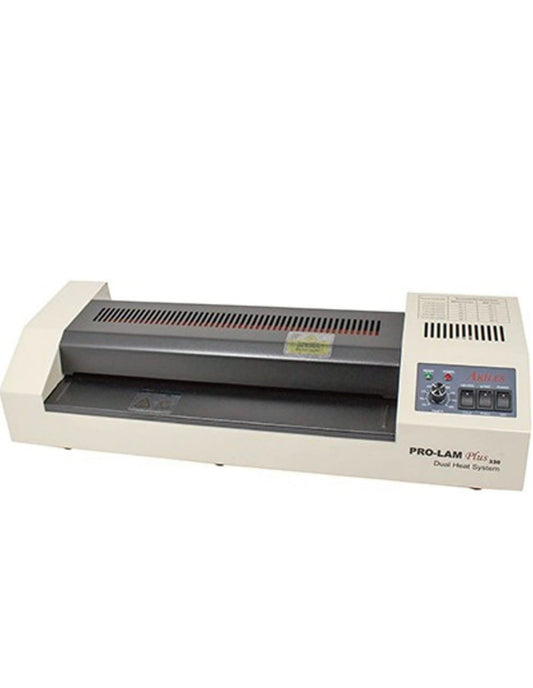 Akiles APLP330 Model ProLam Plus 330 Dual Heat System Laminator, 13" (330 mm) Throat Capacity, 23"/min Max Laminating Speed, 10 mil Max Pouch Thickness, 1mm Max Laminating Thickness